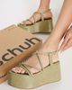 Schuh schuh Samantha chunky flatform strappy sandals in sage green - 1
