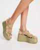 Schuh schuh Samantha chunky flatform strappy sandals in sage green - 2
