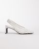 Schuh Schuh Saturday slingback heeled woven shoes in white - 1