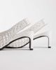 Schuh Schuh Saturday slingback heeled woven shoes in white - 3