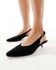 Schuh schuh Soraya kitten heel slingback shoes in black velvet - 1