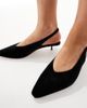 Schuh schuh Soraya kitten heel slingback shoes in black velvet - 3