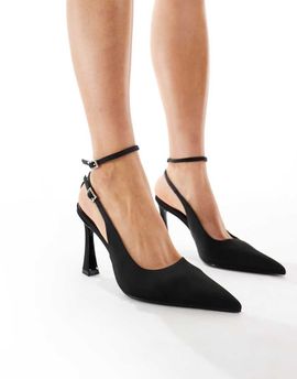Schuh Schuh Sunday heeled pumps in black satin