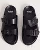 Schuh Schuh Swift double buckle sandals in black leather - 2