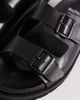 Schuh Schuh Swift double buckle sandals in black leather - 4