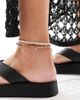 Schuh schuh Tanisha flatform flip flop sandals in black leather - 4