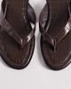 Schuh schuh Thailand flip flops in choc croc leather-Brown - 3
