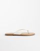 Schuh schuh Thailand flip flops in white faux leather - 1