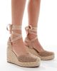 Schuh schuh Velma closed toe wedge espadrilles in natural woven-Neutral - 1