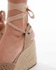 Schuh schuh Velma closed toe wedge espadrilles in natural woven-Neutral - 3