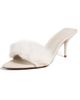 Schutz Schutz Elodie Fur Mules Pearl - 1