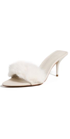 Schutz Schutz Elodie Fur Mules Pearl