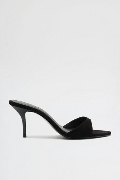 Schutz Schutz Elodie Suede Heeled Sandals in Black, Women's at Urban Outfitters