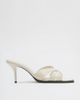 Schutz Schutz Keefa Leaf Mule Heeled Sandals in Sugar White, Women's at Urban Outfitters - 1