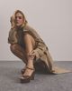Schutz Schutz Keefa Snakeskin Heeled Sandals in Pecan Brown, Women's at Urban Outfitters - 1