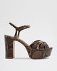 Schutz Schutz Keefa Snakeskin Heeled Sandals in Pecan Brown, Women's at Urban Outfitters - 2