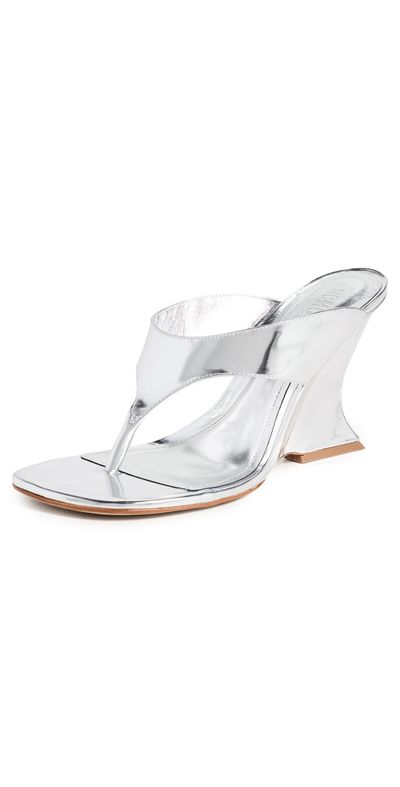 Schutz Schutz Maya Thong Wedges Prata