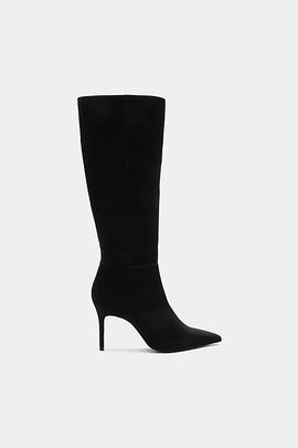 Schutz Schutz Mikki Up Knee-High Suede Boot in Black, Women's at Urban Outfitters