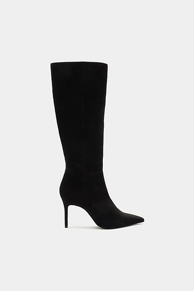 Schutz Schutz Mikki Up Knee-High Suede Boot in Black, Women's at Urban Outfitters