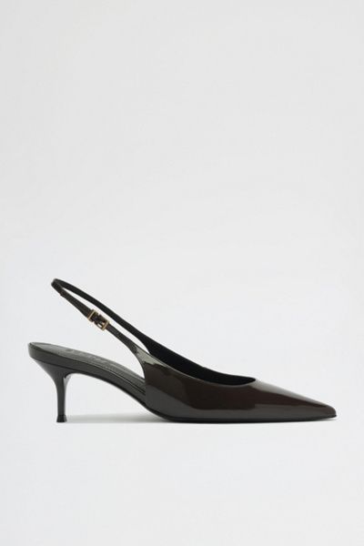 Schutz Schutz Paola Mid Pumps Shoe in Dark Brown, Women's at Urban Outfitters