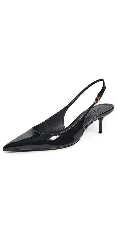 Schutz Schutz Paola Mid Slingback Kitten Heels Black