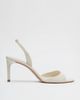 Schutz Schutz Scarlett Sling Mid Heeled Sandals in Sugar White, Women's at Urban Outfitters - 1