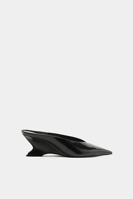 Schutz Schutz Siena Mid Mule Pumps in Black, Women's at Urban Outfitters