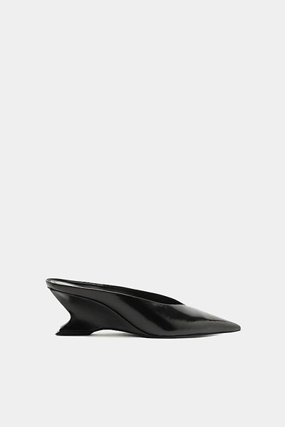 Schutz Schutz Siena Mid Mule Pumps in Black, Women's at Urban Outfitters