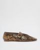 Schutz Schutz Vick Animal Print Buckle Ballet Flats in Pecan Brown, Women's at Urban Outfitters - 1