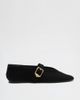 Schutz Schutz Vick Suede Buckle Ballet Flats in Black, Women's at Urban Outfitters - 1