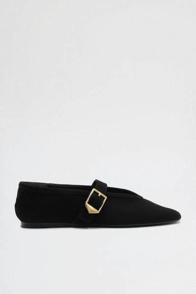 Schutz Schutz Vick Suede Buckle Ballet Flats in Black, Women's at Urban Outfitters