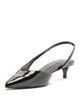 Schutz Schutz Women's Alessia Patent Leather Slingback Kitten Heel Pumps - 3