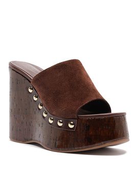 Schutz Schutz Women's Dalle Studs Suede Platform Sandals