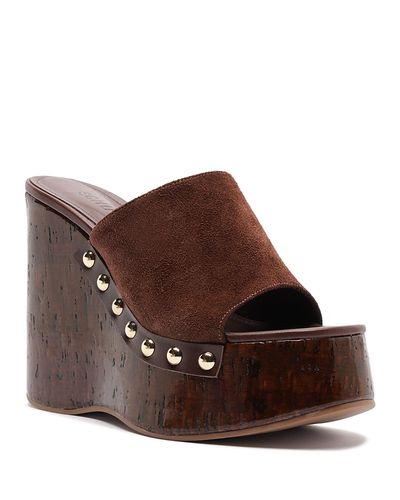 Schutz Schutz Women's Dalle Studs Suede Platform Sandals