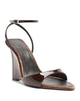 Schutz Schutz Women's Elodie Patent Leather Wedge Sandals