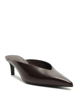 Schutz Schutz Women's Loren Leather Mid Pointed Pumps