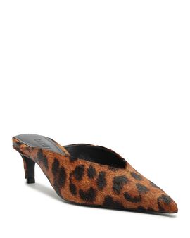 Schutz Schutz Women's Loren Mid Animal Print Mules