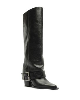 Schutz Schutz Women's Parker Up Knee High Leather Moto Boots
