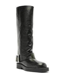 Schutz Schutz Women's Patrice Up Leather Moto Knee High Boots