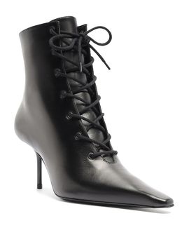 Schutz Schutz Women's Roxanne Leather Lace Up Dress Boots