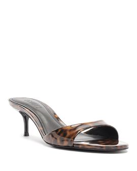 Schutz Schutz Women's Sally Mid Patent Leather Slide Sandals