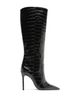 Schutz Schutz Women's Samira Croc Embossed Leather Knee High Boots - 2