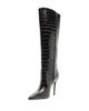 Schutz Schutz Women's Samira Croc Embossed Leather Knee High Boots - 3
