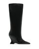 Schutz Schutz Women's Siena Leather Sculpted Heel Knee High Boots - 2