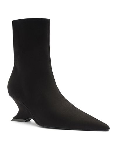 Schutz Schutz Women's Siena Leather Wedge Heel Booties