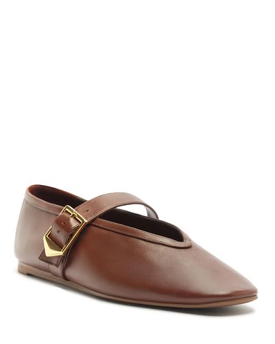 Schutz Schutz Women's Vick Buckled Mary Jane Flats