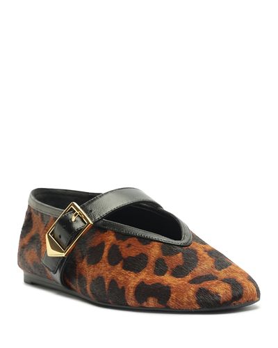 Schutz Schutz Women's Vick Calf Hair Buckle Flats