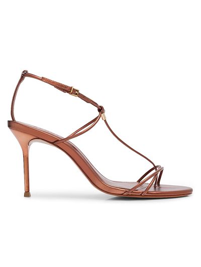 Schutz Women's Jules 90MM Metallic Leather Sandals