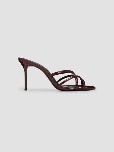 Schutz Women's Marion 100MM Slip-On Patent Leather Sandals