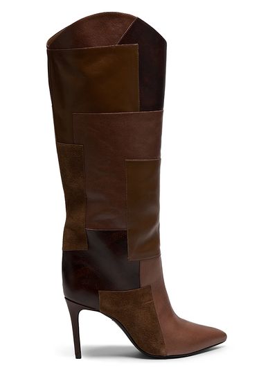 Schutz Women's Maryana 90MM Patchwork Leather Knee-High Boots